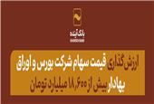 قیمت سهام شرکت بورس و اوراق بهادار بیش از 18600 میلیارد تومان ارزش‌گذاری شد